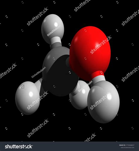 3d Model Methanol Chemical Formula Ch3oh ภาพประกอบสต็อก 1719268657