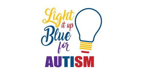 Light It Up Blue For Autism Autistic Bulb April Autism Awareness