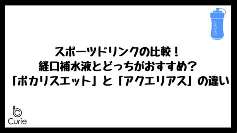 スポーツドリンクの比較｜経口補水液とどっちがおすすめ？ 株式会社キュリー