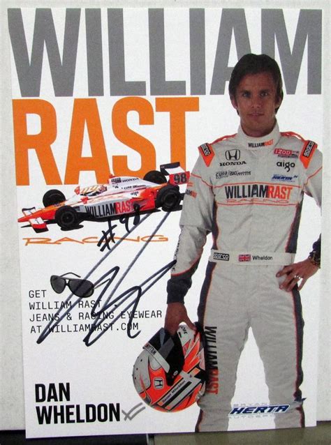 2011 Dan Wheldon 98 William Rast Racing Hero Pit Card Handout Signed