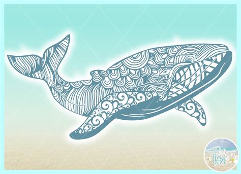 Download Blue Whale Mandala Zentangle SVG Dxf Eps Png PDF (232837) | SVGs | Design Bundles