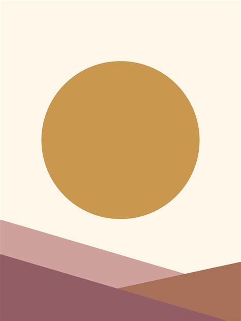 Modern Graphic Sun Poster Decor Design Minimal Art Etsy