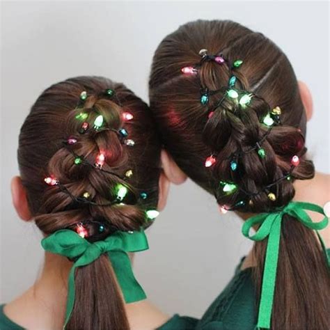 Diy Fabulous Festive Girls Christmas Holiday Hairstyle Holiday