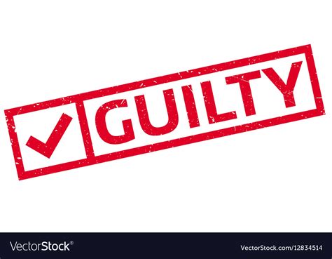 Guilty Rubber Stamp Royalty Free Vector Image Vectorstock