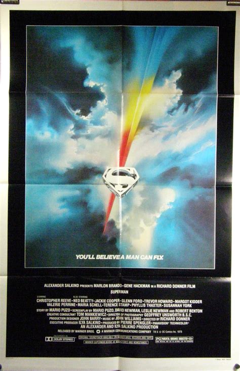 Superman Christopher Reeve Original Poster Original Vintage Movie