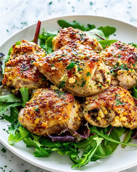 Just 4 ingredients and absolutely delicious! This Oven Baked Chicken Thighs recipe is a force to be ...