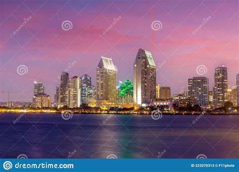 Downtown San Diego City Skyline Cityscape Of Usa Editorial Stock Photo