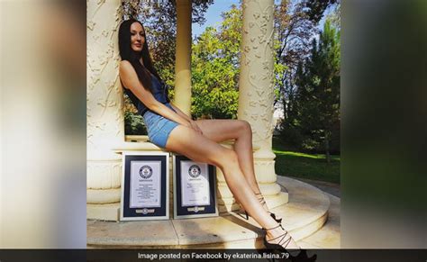 Russian Model Ekaterina Lisina Placed In Guinness Record For Long Legs