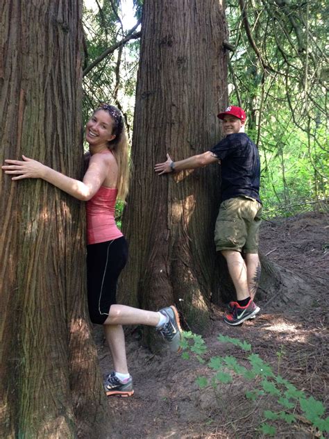 Tree Huggers On The Trail At Hoyt Arboretum Tree Hugger Arboretum