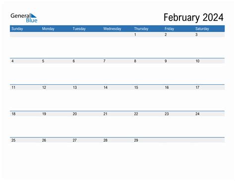 Excel February 2024 Monthly Calendar Template Hilda Larissa