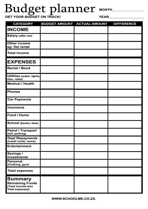 15 Excel Personal Budget Worksheet