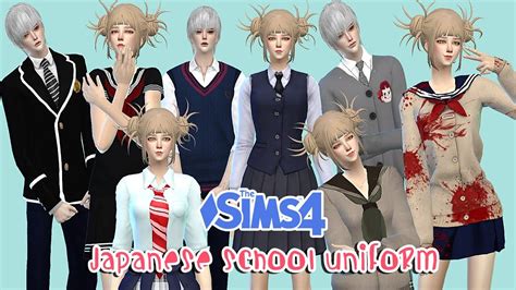 The Sims 4 Japanese School Uniforms Cc Link 1 Youtube