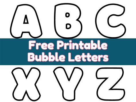Free Printable Bubble Letters Alphabet Freebie Finding Mom