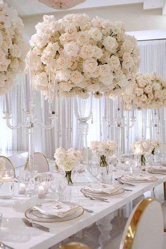 39 Gorgeous Tall Wedding Centerpieces White Wedding