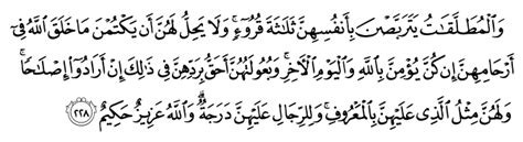 Surah Al Baqarah Ayat 228