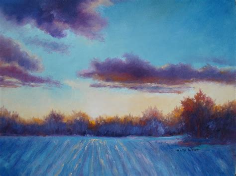 Winter Glow Painting By Holly Ladue Ulrich Fine Art America