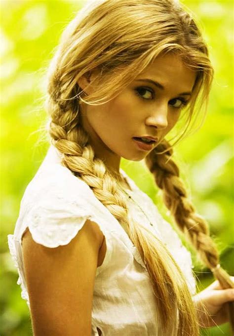 Sweet Braid Hair Girl With Pigtails Beauty Girl Hairstyles