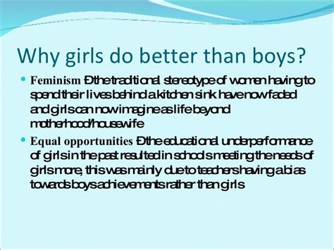 Why Girls Do Better Than Boys