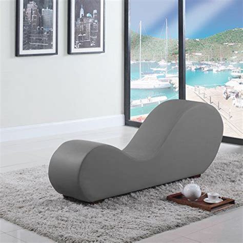 Modern Bonded Leather Chaise Lounge Yoga Chair For Stretc Leather