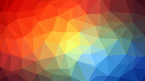 Hd Wallpaper Polygonal Triangles Shades Yellow Background