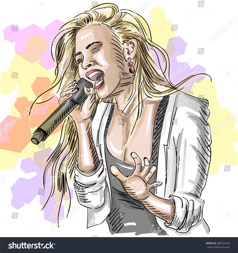 Girl Singing Sketch