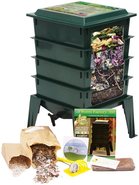Worm Factory 360 Wf360g Worm Composter Green Patio Lawn
