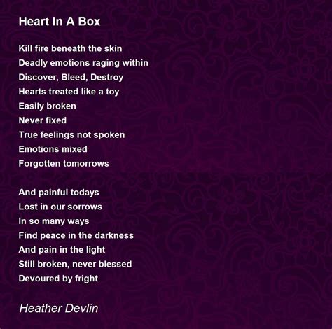 Heart In A Box Heart In A Box Poem By Heather Devlin