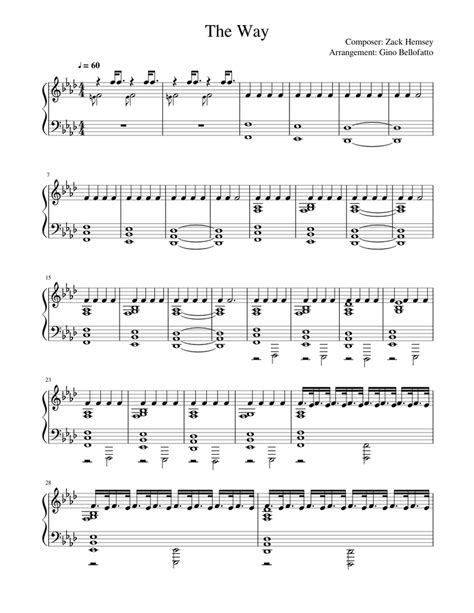 This is not the right way. Zack Hemsey - The Way Sheet music for Piano (Solo ...