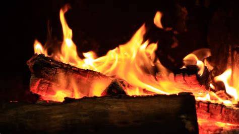 Logs Burning In A Fireplace Stock Footage Video 100 Royalty Free