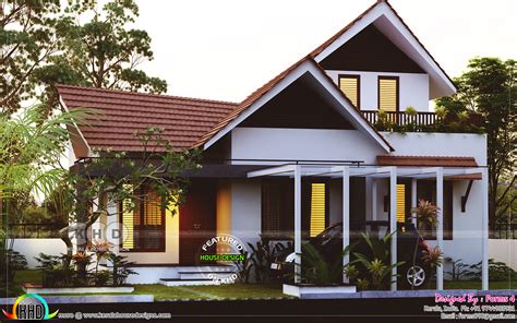 1800 Square Feet 3 Bedroom Sloped Roof Home Kerala Home Design And