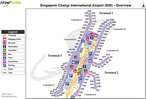 Map Of Singapore Airport Airport Terminals And Airport Gates Of Singapore