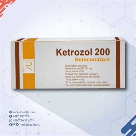 Ketoconazole 200mg Tablets Ketrozol 10s Rocket Health