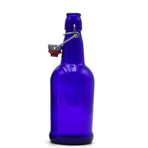 Ez Cap Swing Top Beer Bottles 16 Oz Cobalt Blue Case Of 12