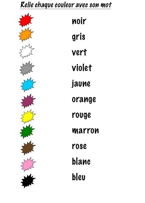 Les Couleurs Online Worksheet For 5º You Can Do The Exercises Online