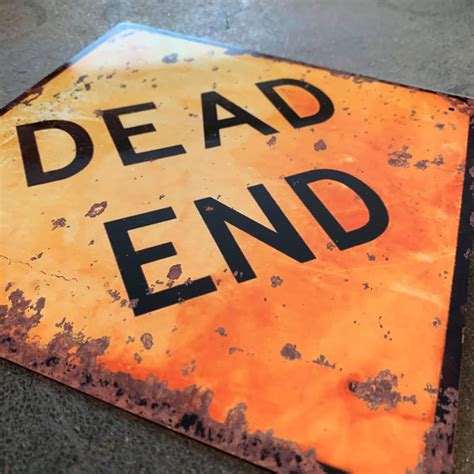 Dead End Metal Square Wall Sign