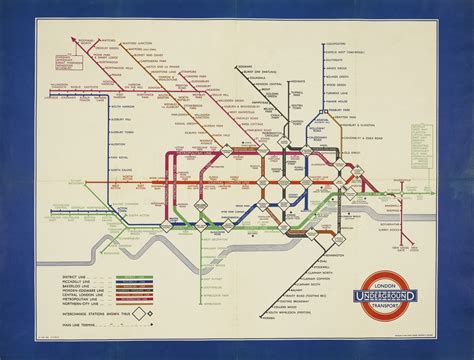 London Underground Map Poster British Isles London Underground Map
