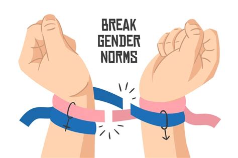 premium vector break gender norms concept gender equality quotes gender norms gender