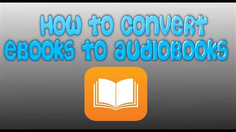 How To Convert An Ebook Into An Audiobook Youtube