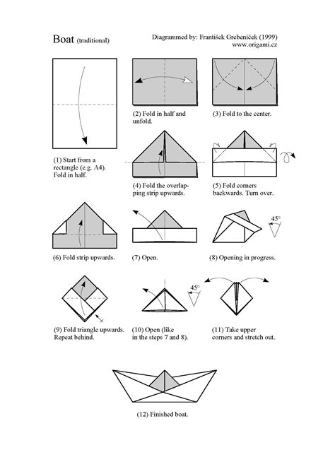 Boat Easy Origami For Kids Step By Step