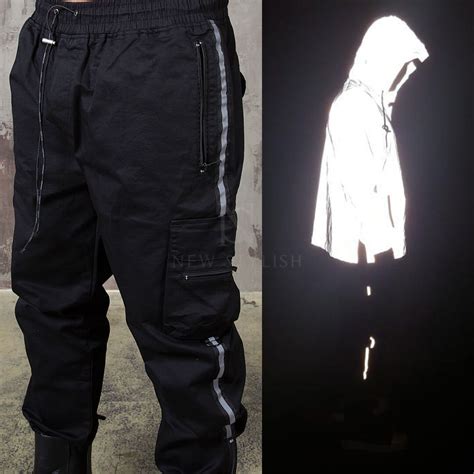 Bottoms Reflective Line Accent Baggy Pants 357 For Only 8600