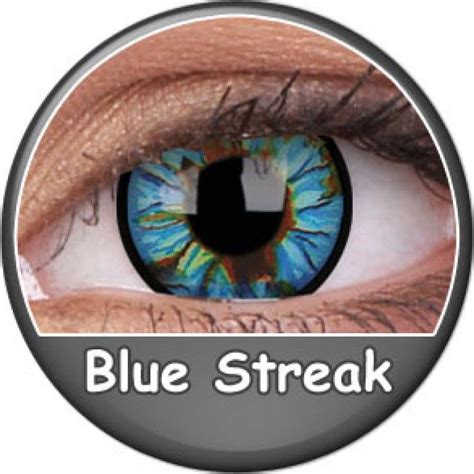 Phantasee Crazy Lens Blue Streak Blue Streaks Contact Lenses Blue