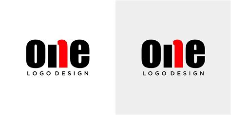 Number 1 Wordmark Logo Design With Black And White Background 7505407