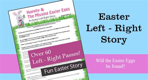 Easter Left Right Game Hoppity And The Missing Easter Eggs Etsy