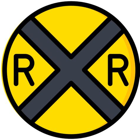 railroad crossing free icons