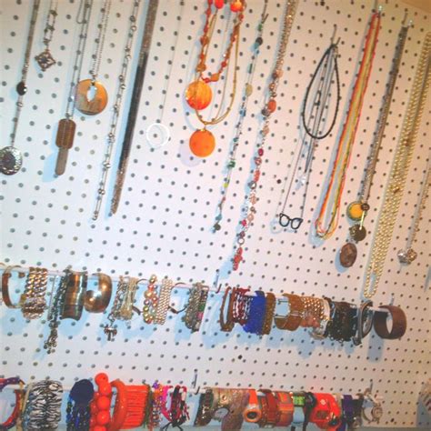 Clean Out The Jewelry Box And Display Your Jewels On Peg Board I Found
