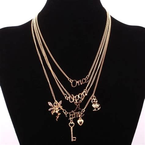 Trendy Jewelry For Women Multi Layer Maxi Necklace Gold Color New