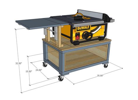 Mobile Table Saw Cart For Dwe7491rs The Nomad Studio