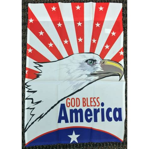 12x18 God Bless America Patriotic Bald Eagle Garden Flag 4th Of July