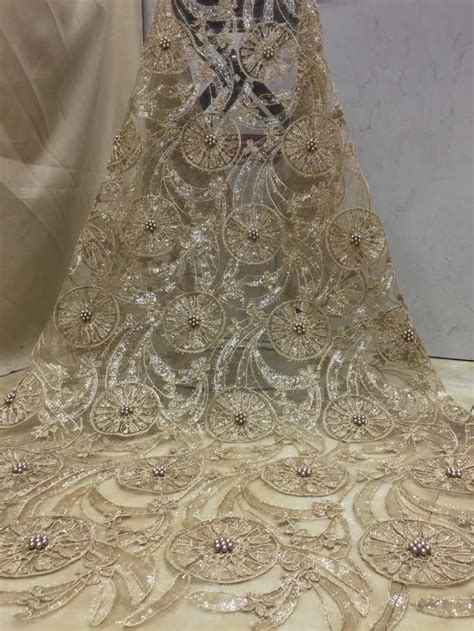 Nigerian Gold Lace Fabrics 2019 High Quality Lace Latest African Lace
