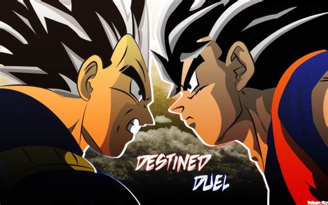 Goku orders krillin and gohan to return to kame house while setting his sights on vegeta. Goku vs Vegeta Wallpaper - Dragon Ball Z Wallpaper ...